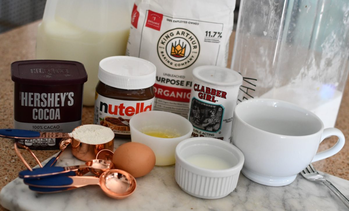 ingredients needed to make nutella mug cake 