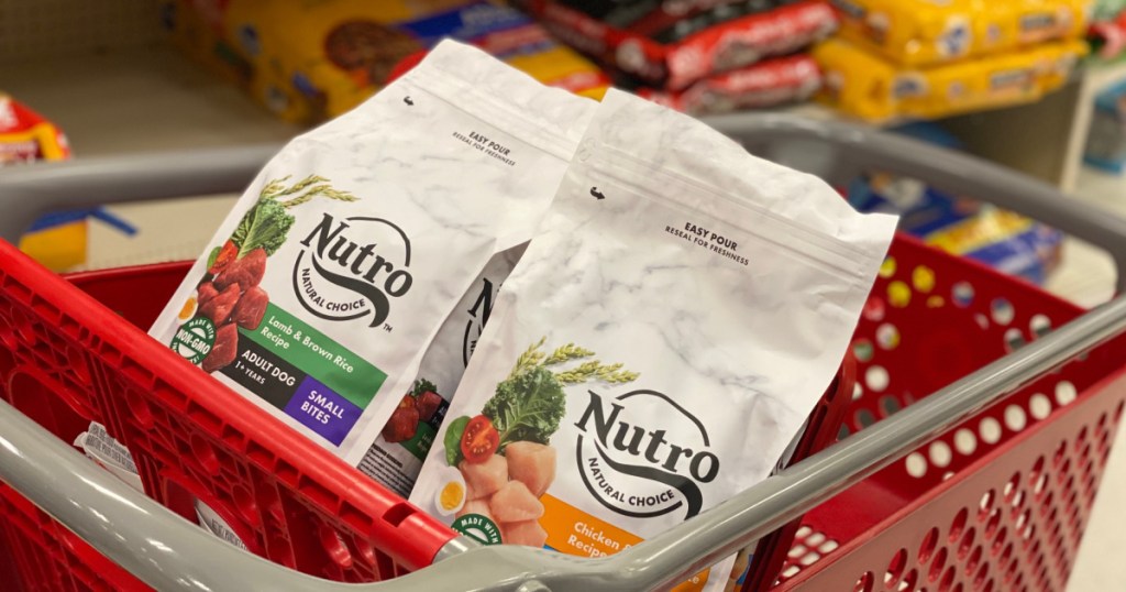 Nutro Dog Food in Target basket