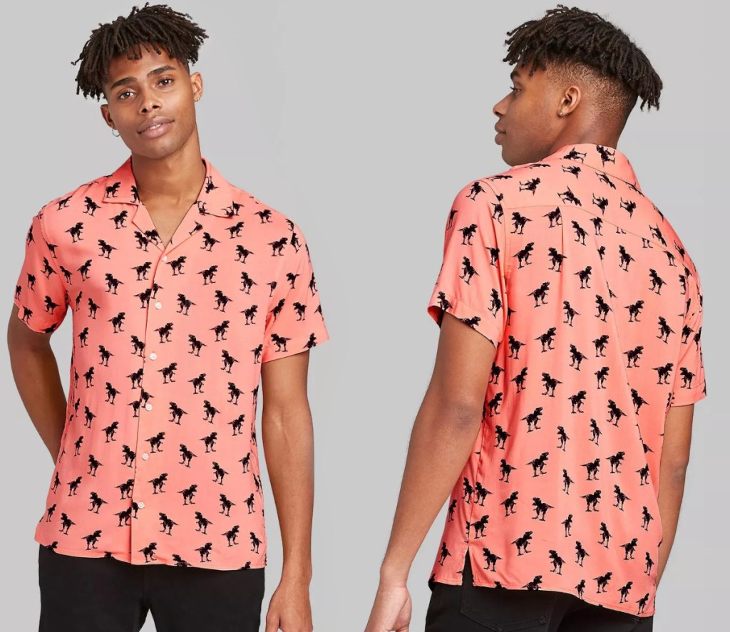 Two dinosaur themed shirts