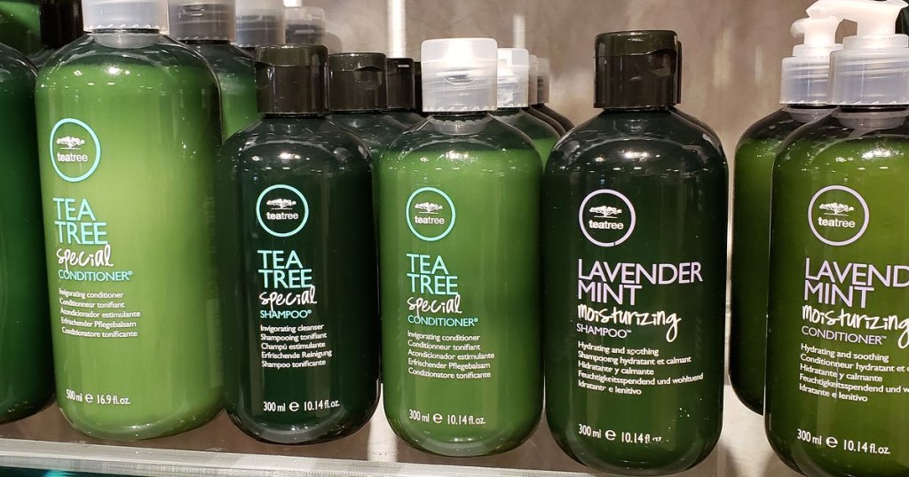 paul mitchell tea tree shampoos on shelf at jcpenney
