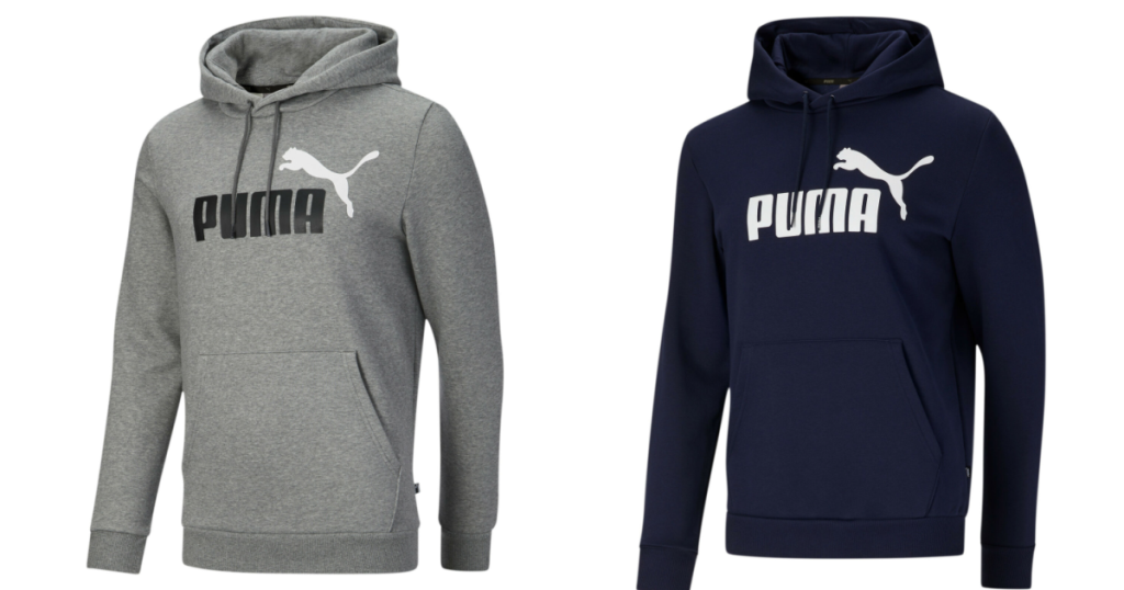 Puma Men's Essential Hoodies in gray and blue