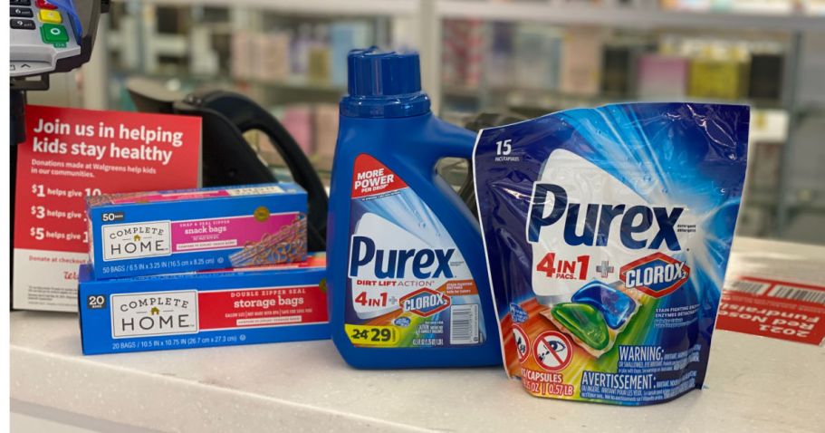 Best Walgreens Weekly Ad Deals | B1G2 Free Storage Bags, $1.99 Purex Detergent + More!