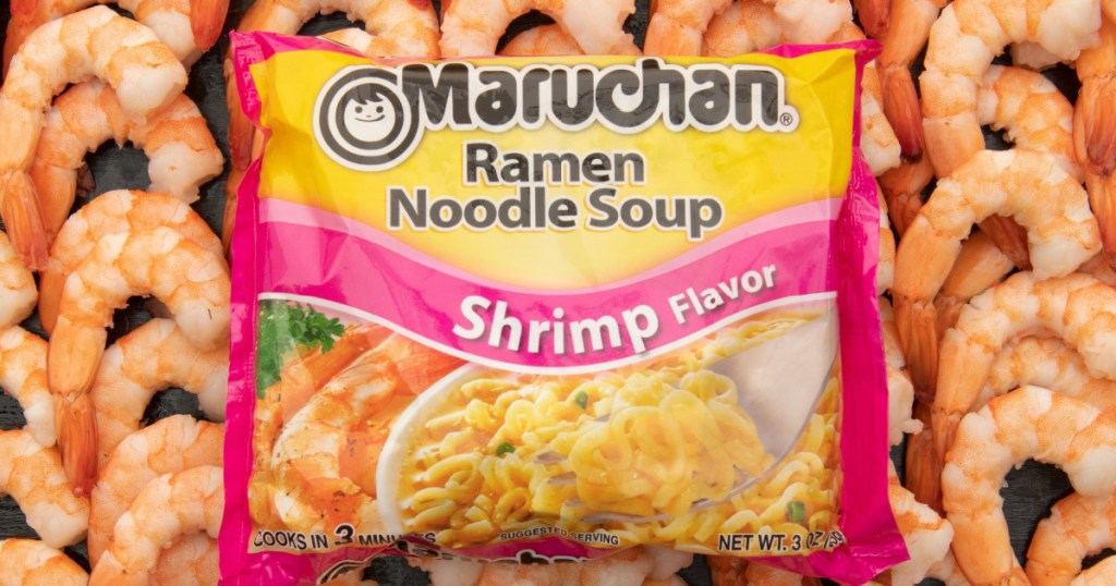 package of shrimp flavored ramen