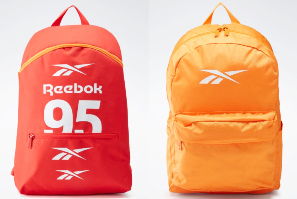 2 orange reebok backpacks