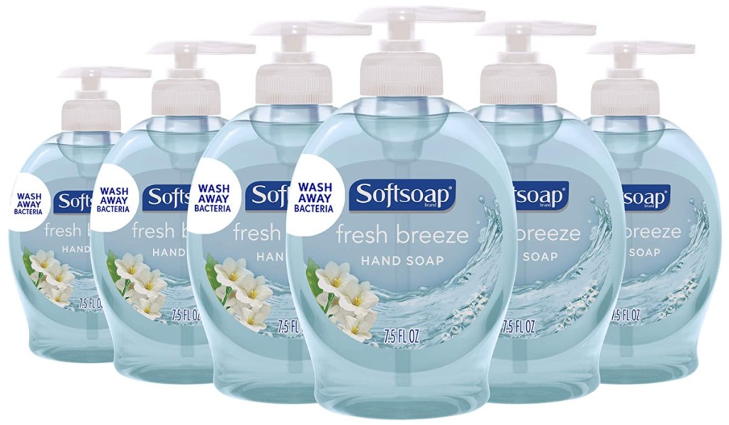 six pack of hand soaps