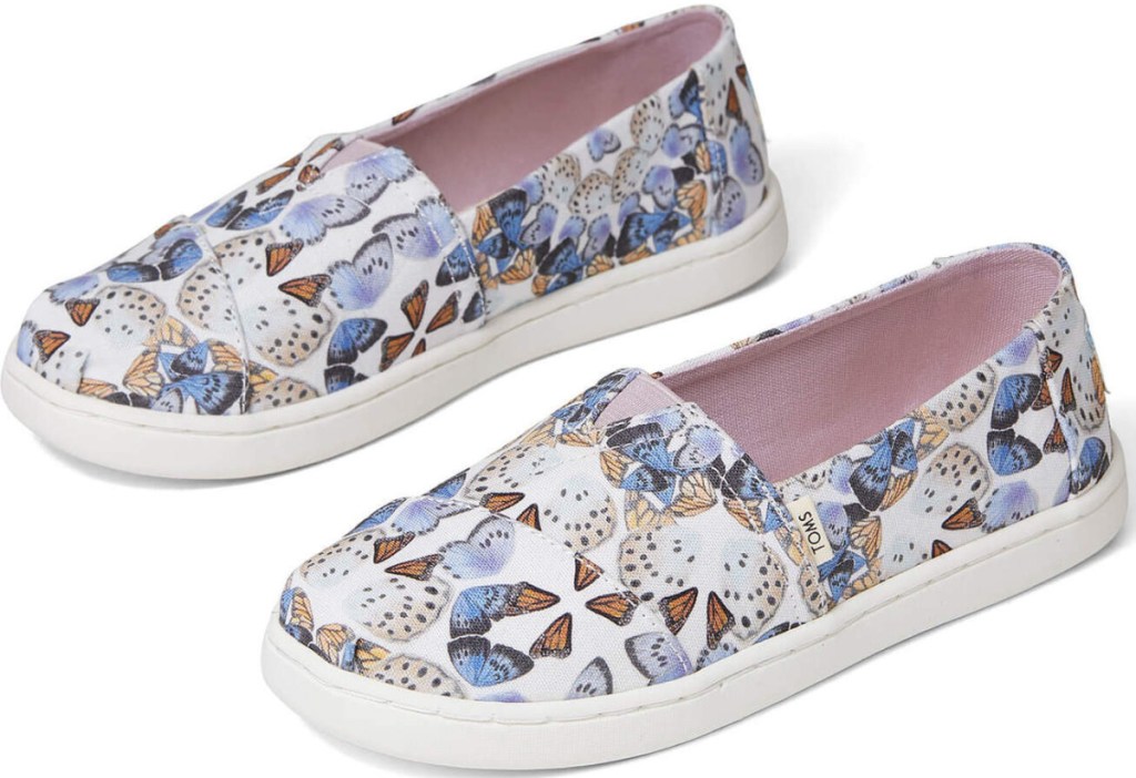 toms kids butterfly shoes