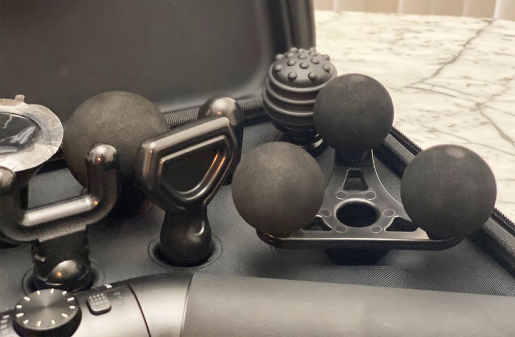 black massage gun attachments