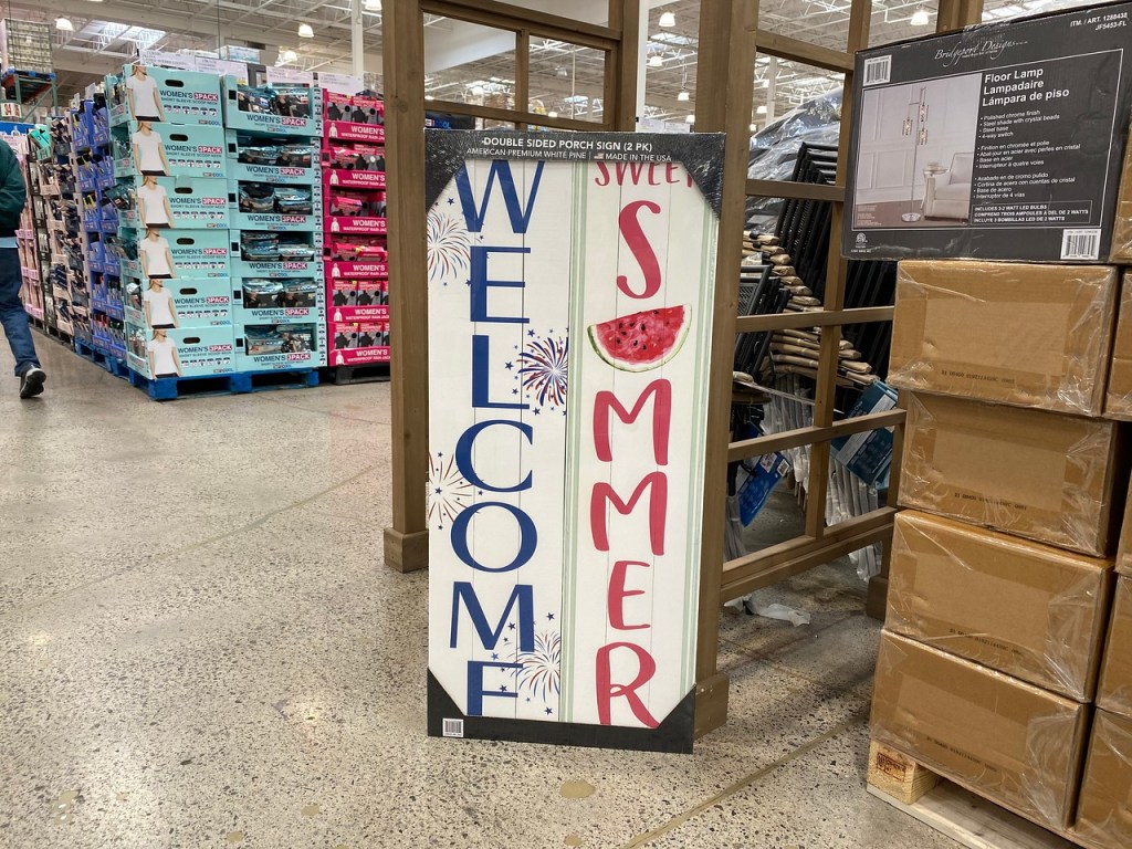 Welcome Summer Signs at Costco 