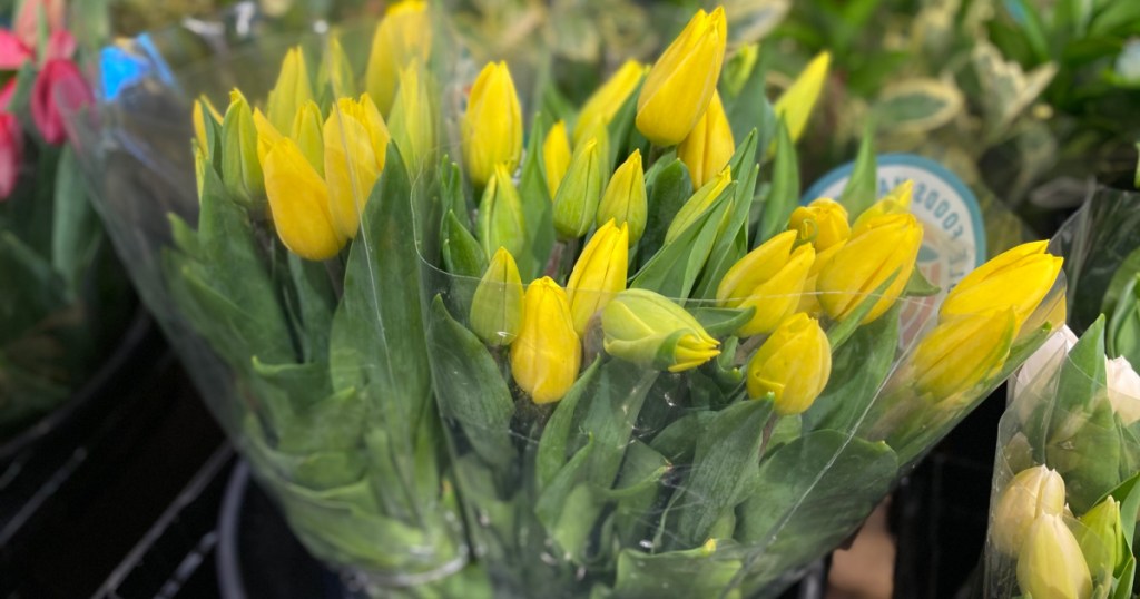 whole foods yellow tulips in bouquet