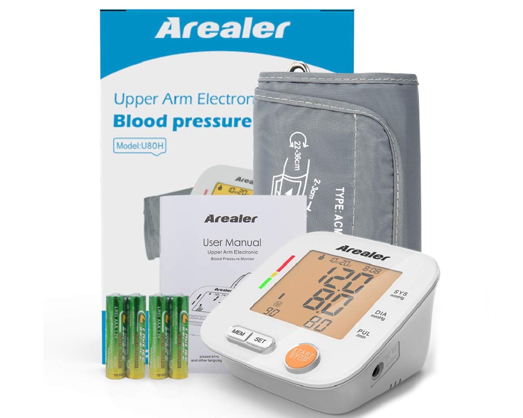arealer blood pressure monitor + accessories