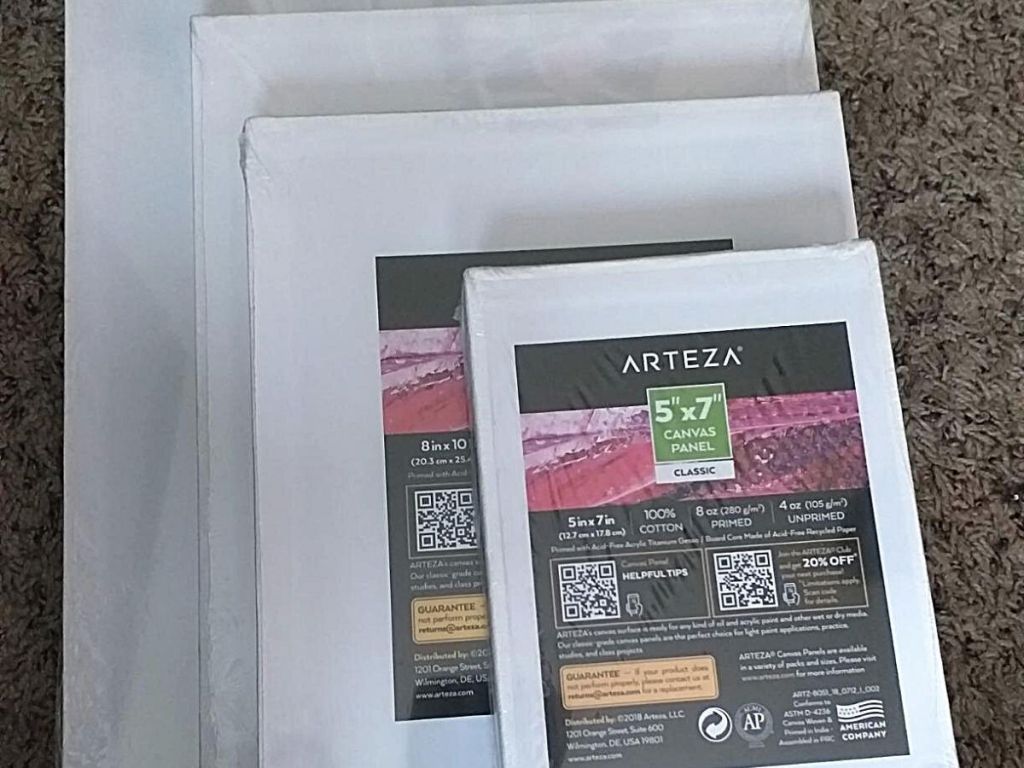 arteza canvas panels