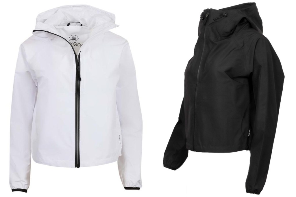 white and black body glove womens jacket