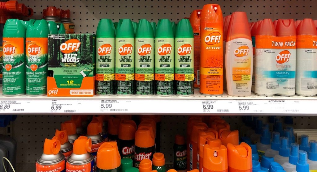 store aisle of off bug sprays