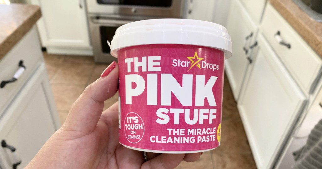 container of the pink stuff cleaner