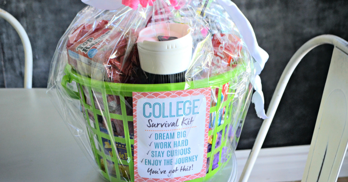 Homemade college deals gift basket ideas