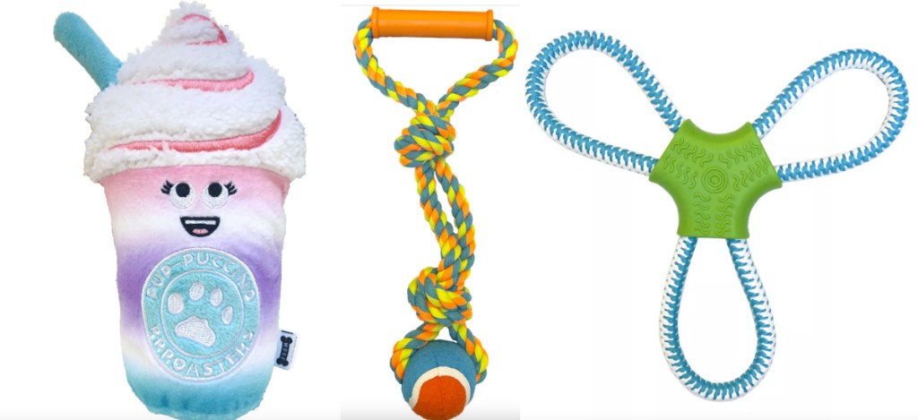 3 dog toys