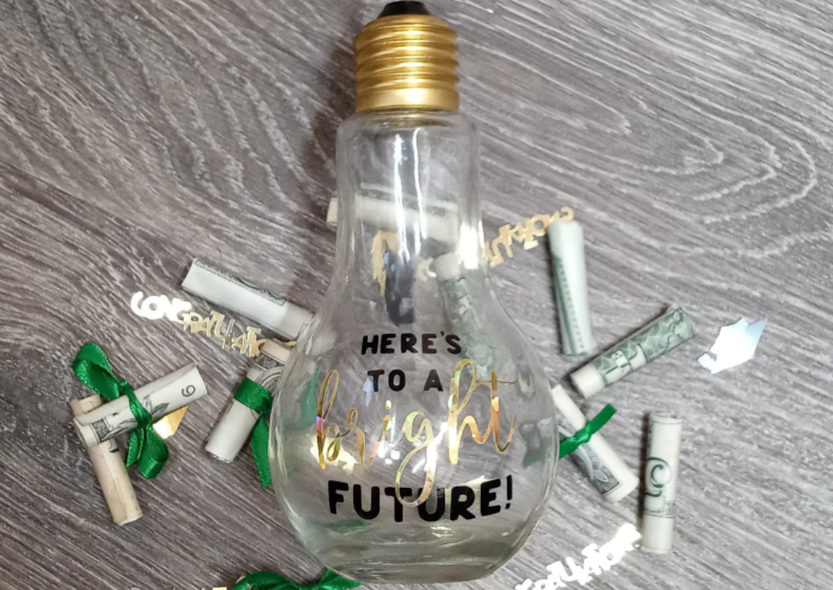 light bulb graduation gift idea