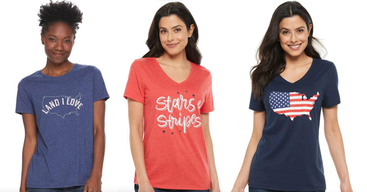 Women's Patriotic Tees Just $4 on Kohl 