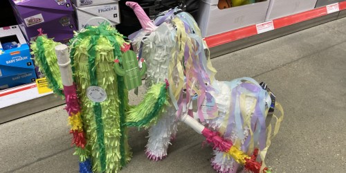 Piñata & Stick Sets Only $9.99 at ALDI | Dinosaur, Unicorn, & Cactus