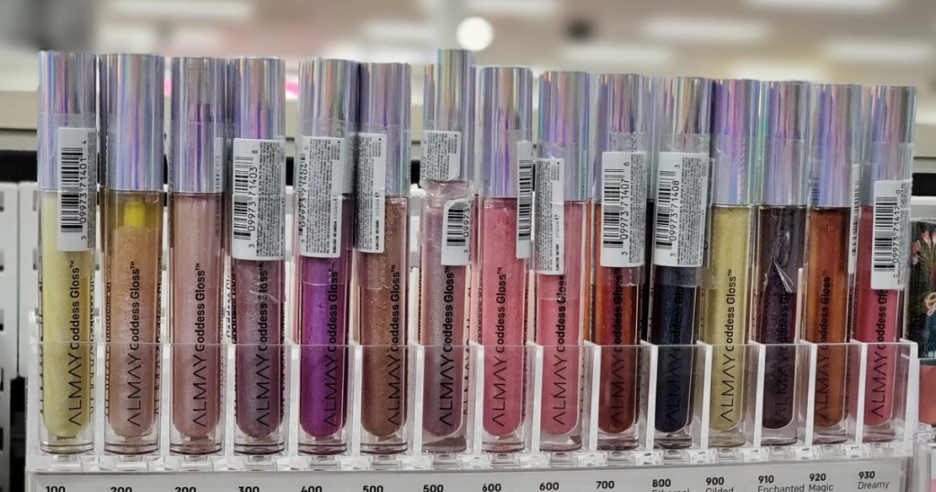 multiple almay goddess lip gloss on store shelf