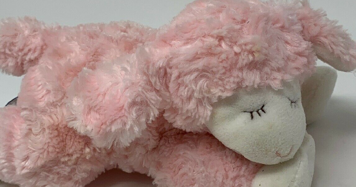 Details about   BABY GUND White 6" WINKY Plush Lamb 058133 Infant RATTLE Toy Security Lovey cute 