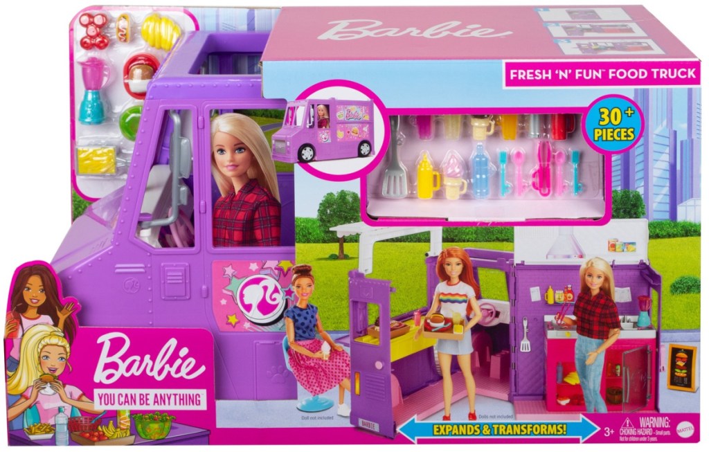 Barbie food truck playset in packaging