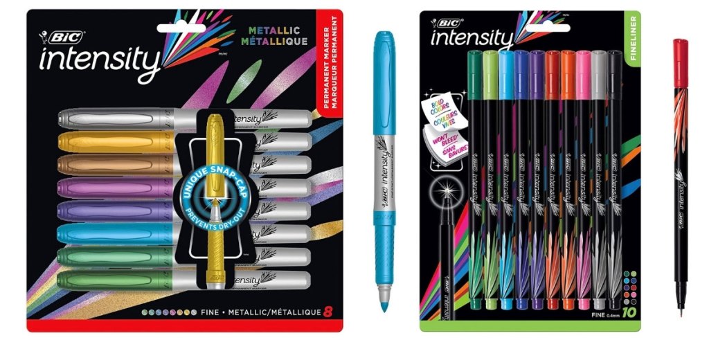 bic markers and pens in packaging 