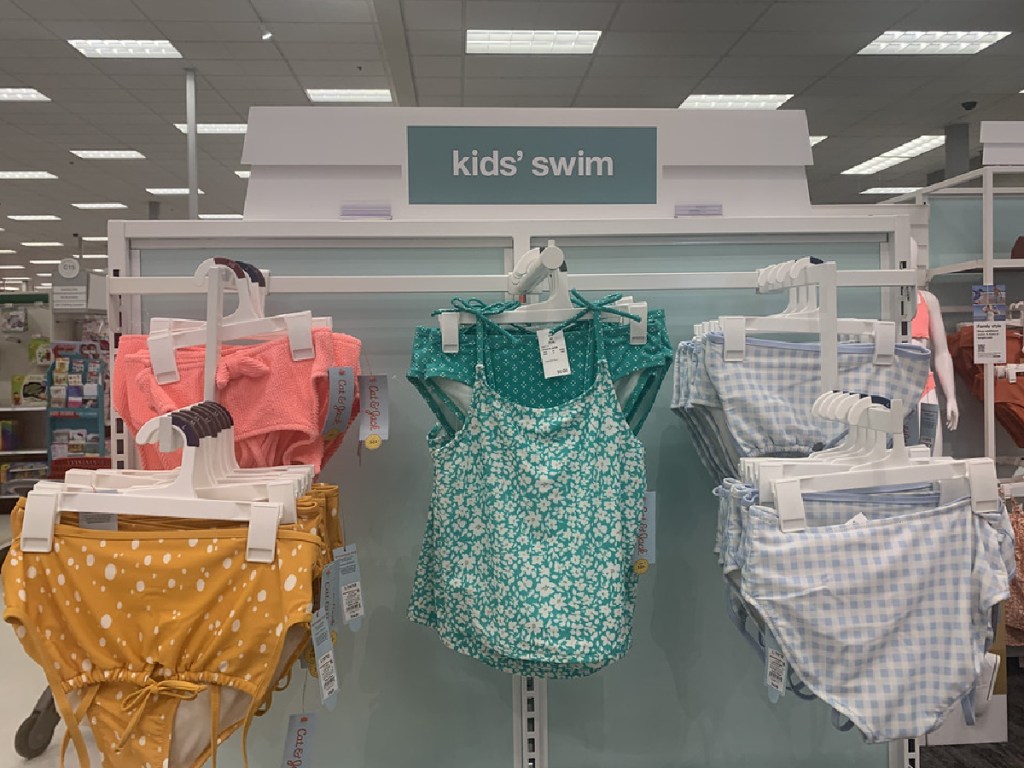girls swimwear in store