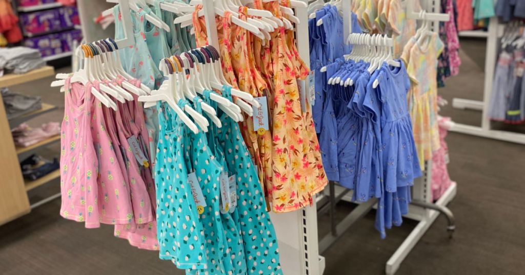 girl's dresses on rack
