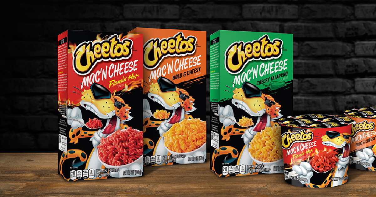 boxes of Cheetos Mac n' Cheese