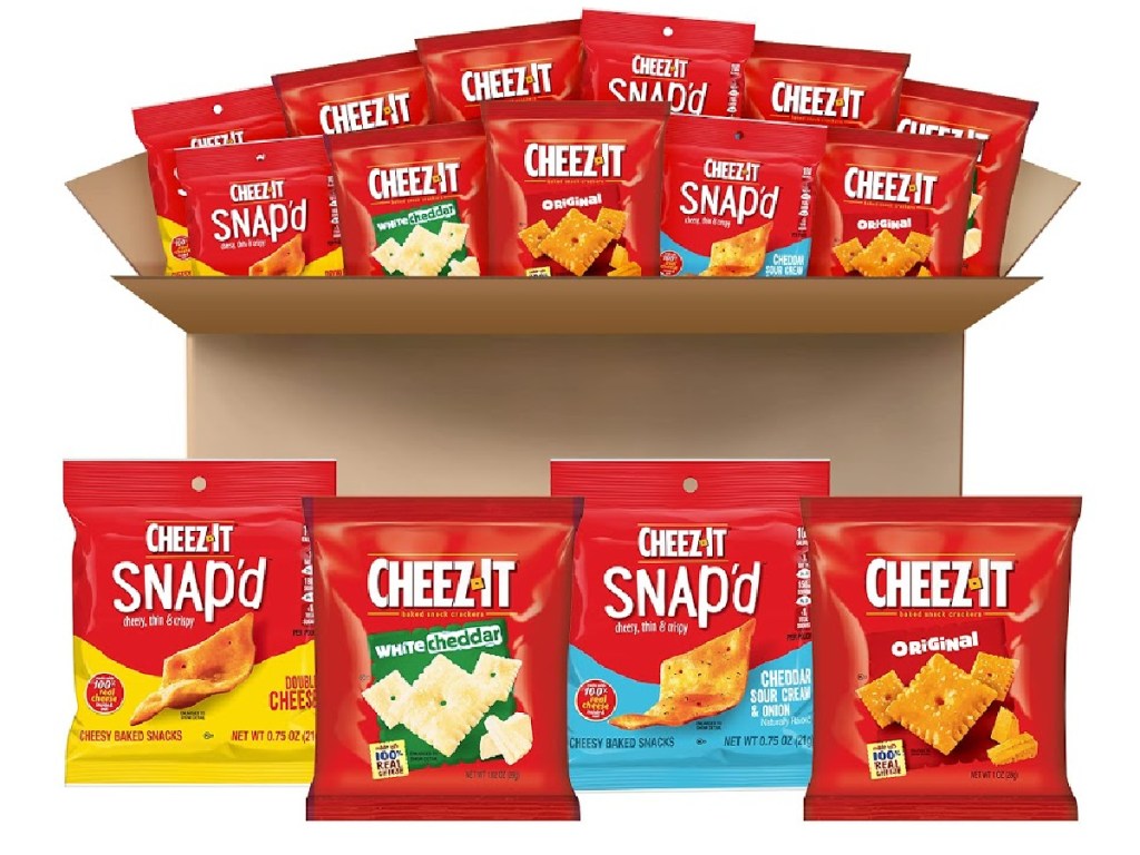 Snapd. Cheez it snapd. Cheez it. Cheese snacks. Variety Pack.