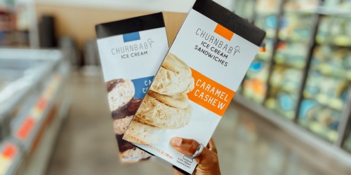 Churnbaby Ice Cream Sandwiches Just $3.97 at ALDI | Caramel Cookies N’ Cream & Caramel Cashew