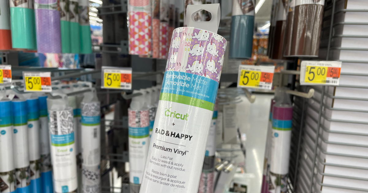 Cricut Brand Vinyl Rolls Only 5 at Walmart Lots of Colors & Fun Designs