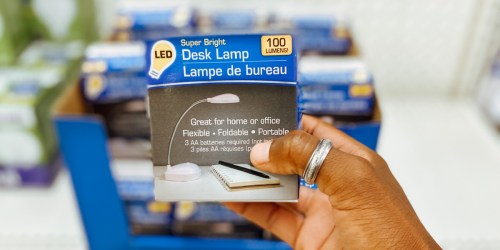 Super Bright LED Desk Lamp Only $1 at Dollar Tree | Flexible, Portable & Battery Operated