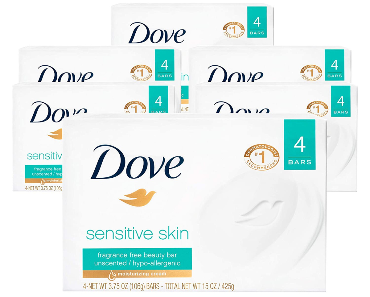 6 boxes of Dove beauty bars
