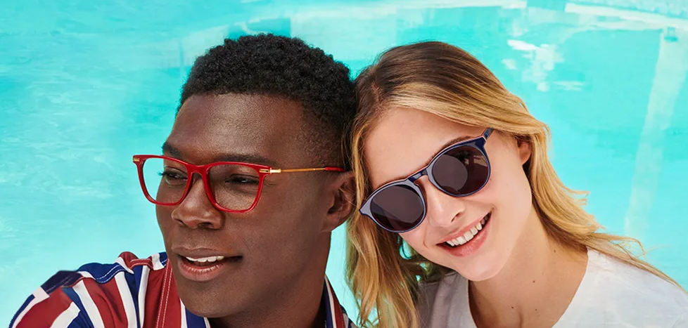 two people wearing glasses