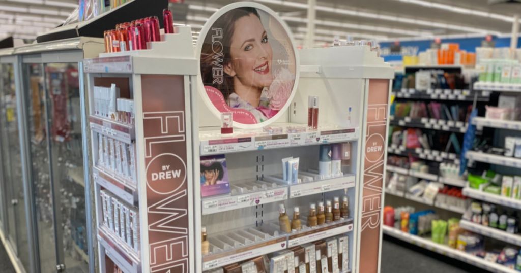 cosmetic display at store