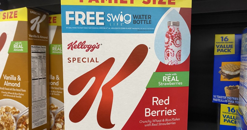 Free 20oz Swig Life Water Bottle w/ Purchase of 3 Participating Kellogg