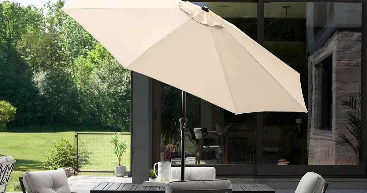 kohl's patio umbrella with lights