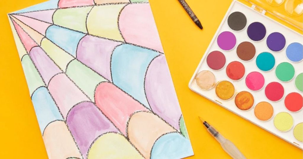 painting next to watercolors