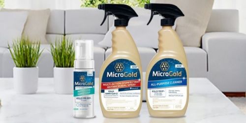 MicroGold Multi-Action Disinfectant Antimicrobial Spray 24oz Just 99¢ After CVS Rewards (Regularly $12)