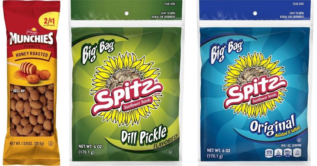 Munchies Peanuts and Spitz Sunflower Seeds