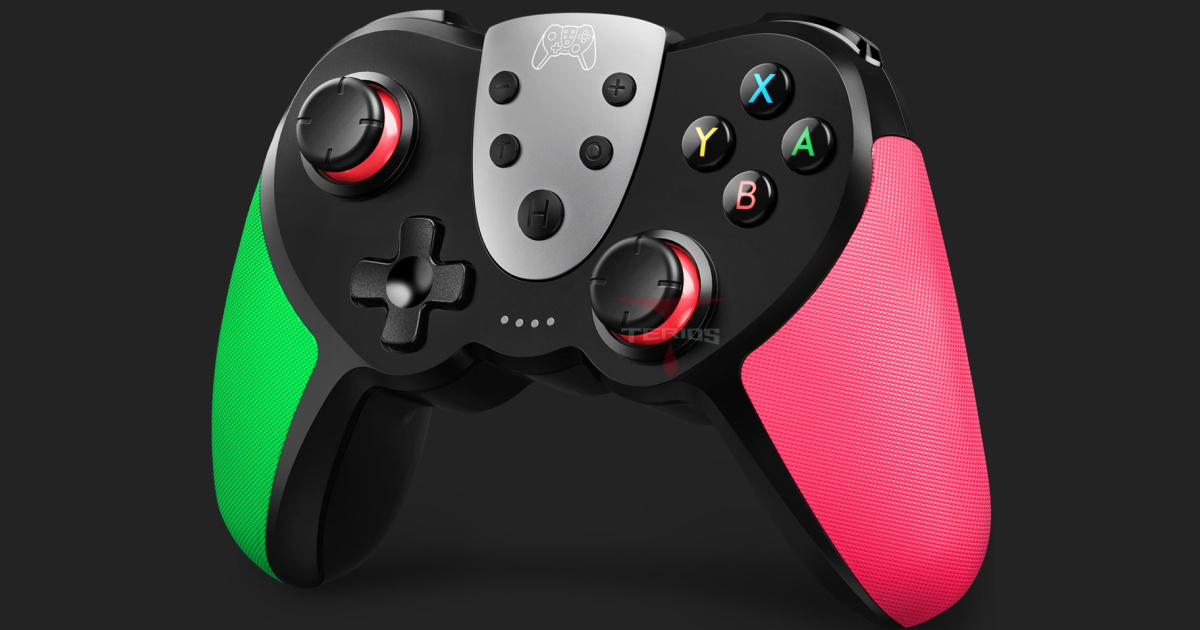 green and pink controller