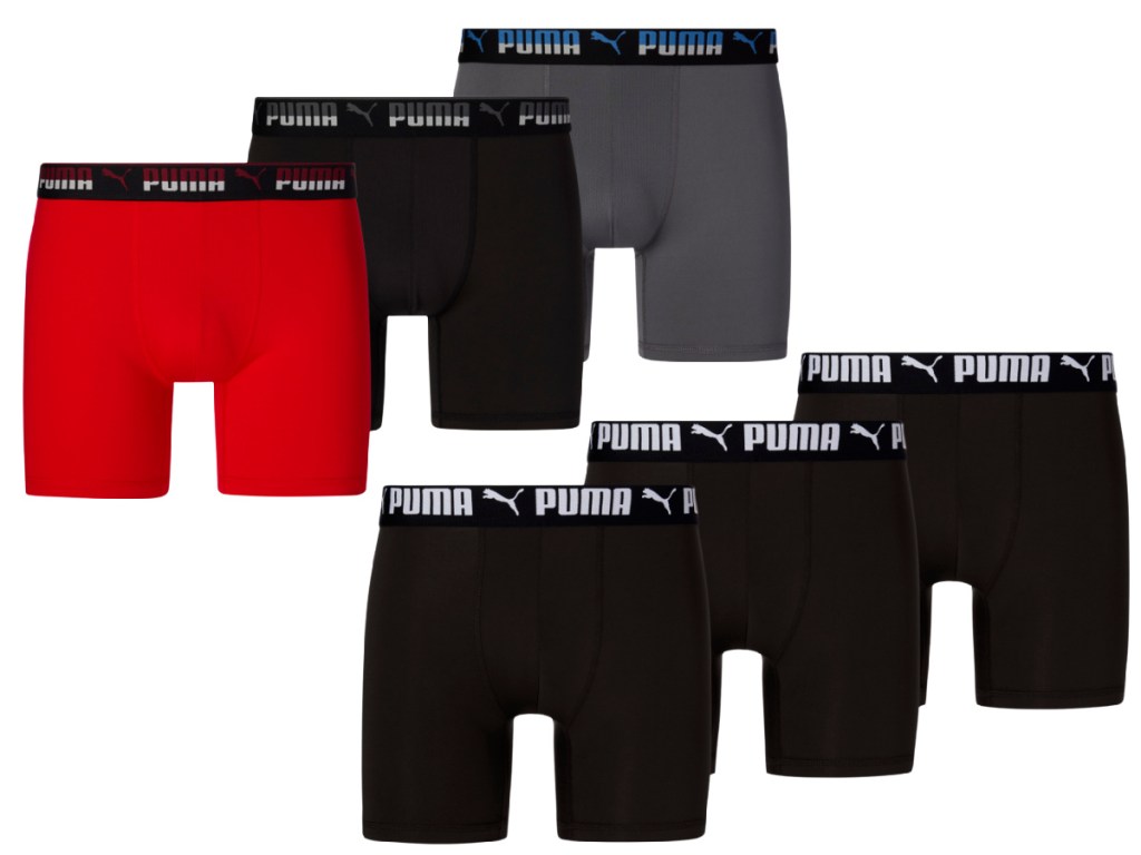 PUMA Men's 3-Pack Boxer Briefs