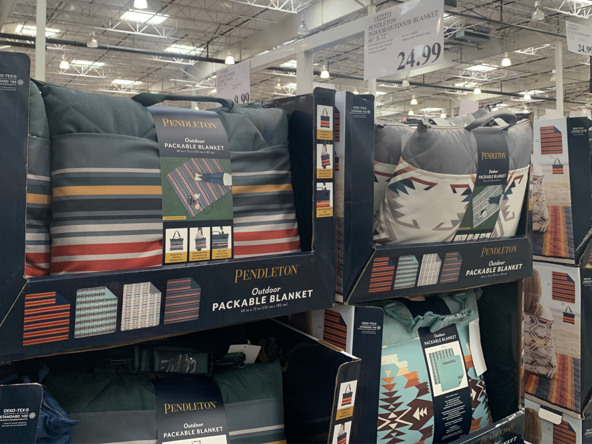 Pendleton Outdoor Blankets Only 24.99 at Costco Folds Into Zippered Tote