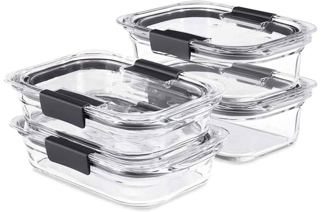 Rubbermaid Brilliance Glass 8-Piece Leak-Proof Food Storage Containers