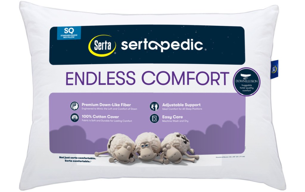 serta sertapedic zen plush pillow