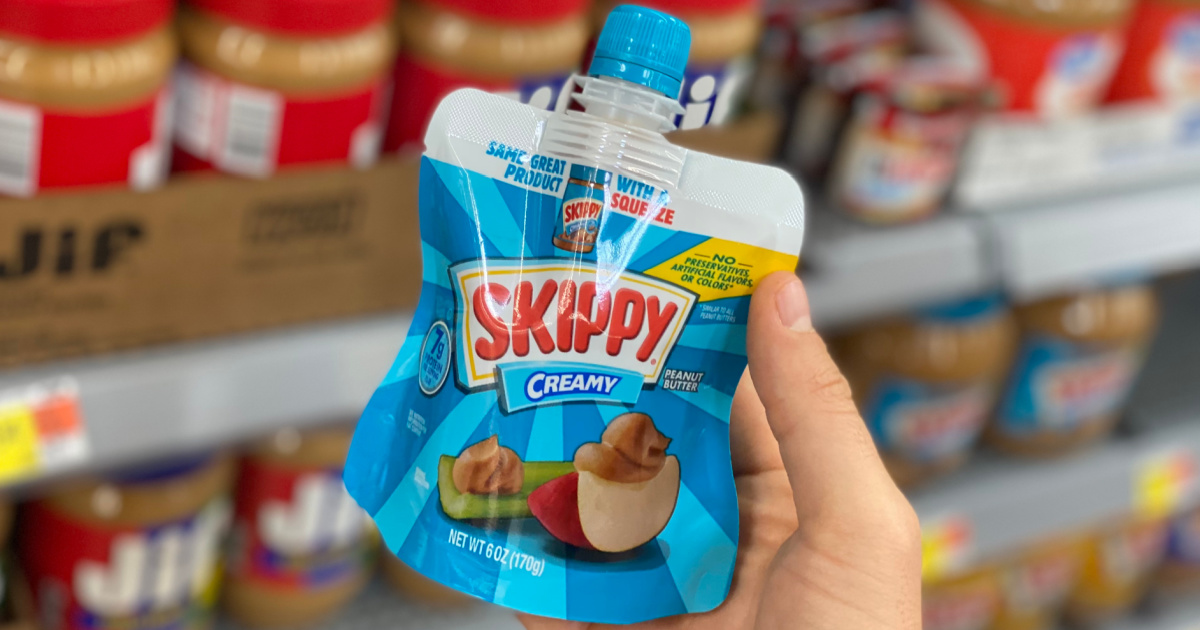 Skippy Peanut Butter Squeeze Pouches Just 85¢ Each After Cash Back at