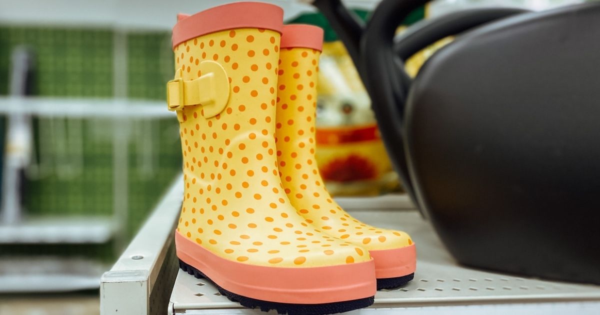 Rain boots store under $10