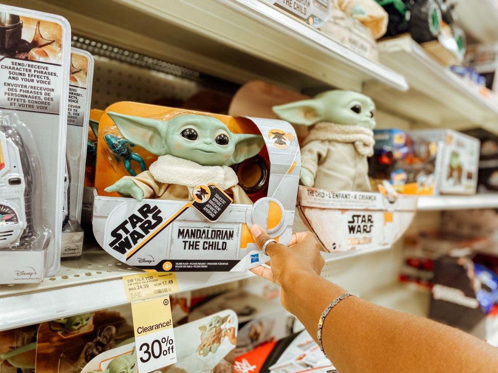 hand holding a Star Wars The Child Plush